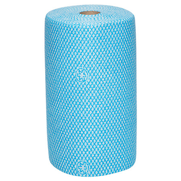 WypAll Colour Coded Heavy Duty Cloth Wiper Roll Blue 4 Rolls of 107 Wipers
