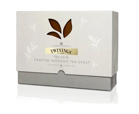 BEAUTIFULLY PACKAGED TWININGS 80014 TEA CHEST 6 COMPARTMENT (LA80014)