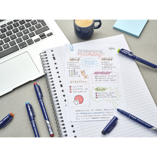 Pilot Assorted Fineliner Pen FriXion Wallet of 12