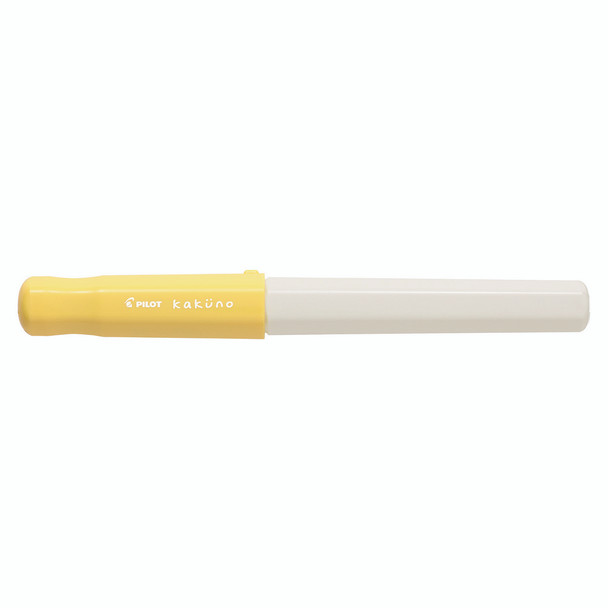 Pilot Kakuno BegreeN Fountain Pen Soft Yellow White Barrel Medium Nib