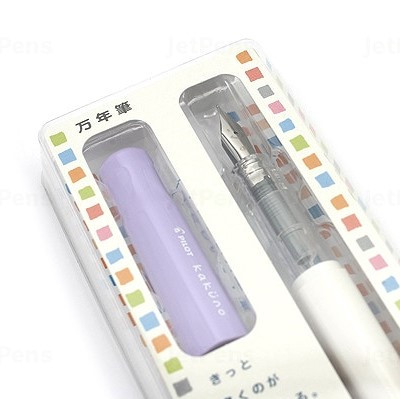 Pilot Kakuno BegreeN Fountain Pen Soft Violet Medium Nib White Barrel