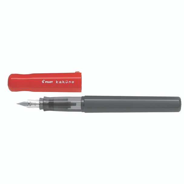Pilot Kakuno BegreeN Fountain Pen Red Grey Barrel Medium Nib
