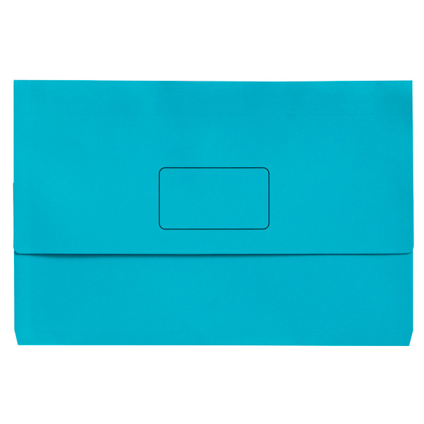 Marbig Slimpick Document Wallet Foolscap Brights Marine Pack of 10