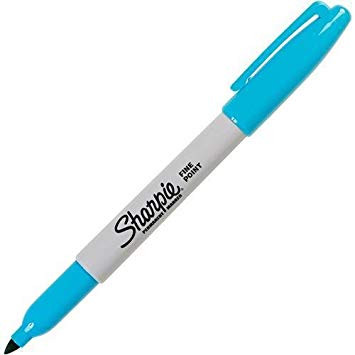 Sharpie Fine Point Permanent Marker Turquoise Pack of 12