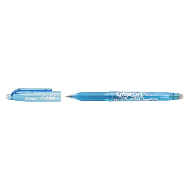 Pilot FriXion Ball Erasable Rollerball Gel Pen Extra Fine Light Blue Box of 12