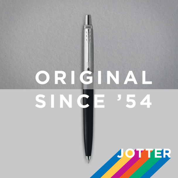 Parker Ballpoint Pen Jotter Original Magenta and Chrome Trim Medium Tip