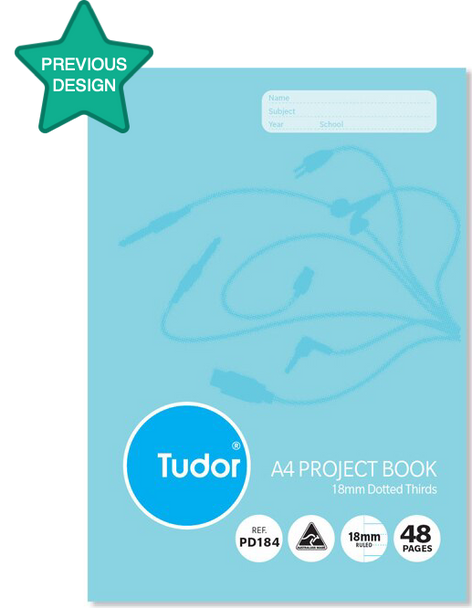 Tudor 140956 A4 Project 48 Pages 18mm Dotted Thirds Book - Pack of 20 Tudor 140956 A4 Project 48 Pages 18mm Dotted Thirds Book - Pack of 20