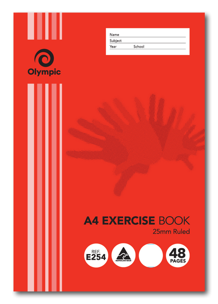 Olympic A4 Exercise Book 48 Pages 25mm Feint Stapled Pack of 20