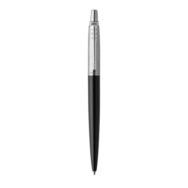 Parker Jotter Ballpoint Pen Bond Street Black and Chrome Trim Medium Tip