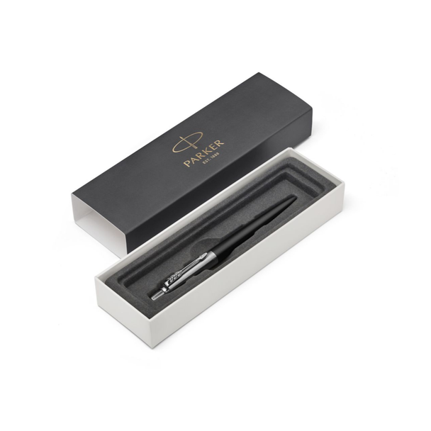 Parker Jotter Bond Street Black and Chrome Trim Medium Tip Ballpoint Pen