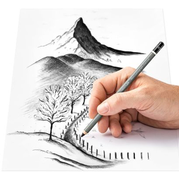 Staedtler 100C-S Mars Lumograph Charcoal Pencils in a Box of 12