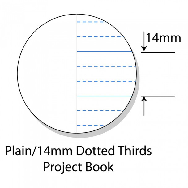 Writer Premium Project Book A4 48 Page Plain Plus 14mm Dotted Thirds with Margin Balloons Pack 20
