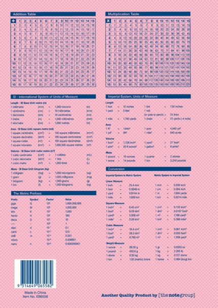 Writer Premium Exercise Book A4 96 Page Pink with Margin Heart Pack 10
