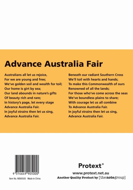 Protext Old Gold Student Notebook 32 Page 4mm Double Ruled with Guide Pack of 20