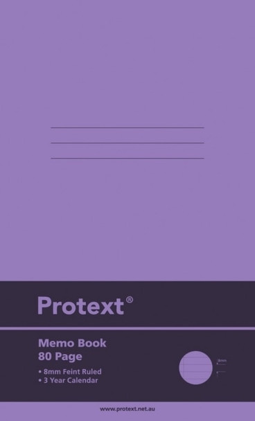 Protext Memo Book 165 x 100mm Assorted Polypropylene 80 Page Ruled Pack of 20
