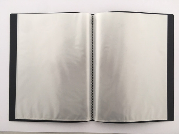 Protext A4 20 Fixed Pocket Display Book Insert Cover Black Pack of 12