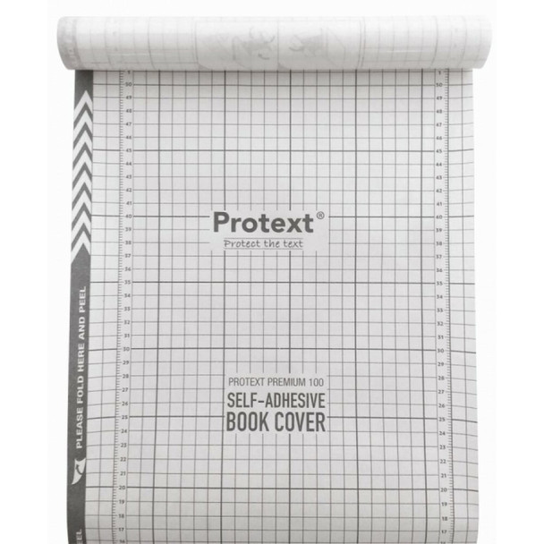 Protext Book Cover 50 Micron Everyday Self Adhesive 450mm x 1m Roll Clear