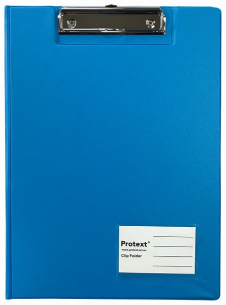 Protext Clip Folder A4 PP Blue Pack of 6