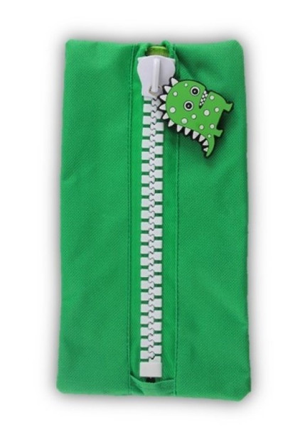 Protext Character Pencil Case 235 x 120mm Green Monster Pack of 10