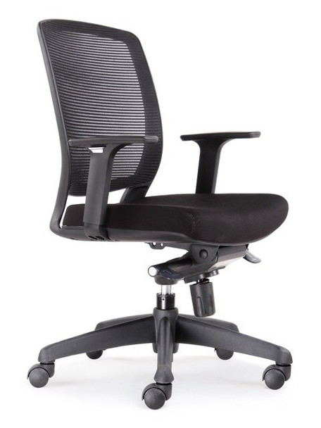 Rapidline Medium Mesh Back Hartley Task Chair Black Fabric