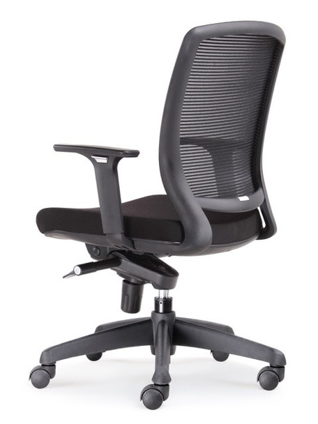 Rapidline Medium Mesh Back Chair Hartley Task Black Fabric