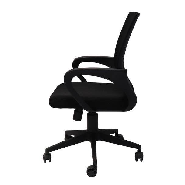 Rapidline Vesta Chair Mesh Back with Arms Black Fabric