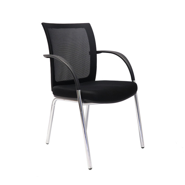 Rapidline WMV Visitor Chair Mesh Back with Arms Black