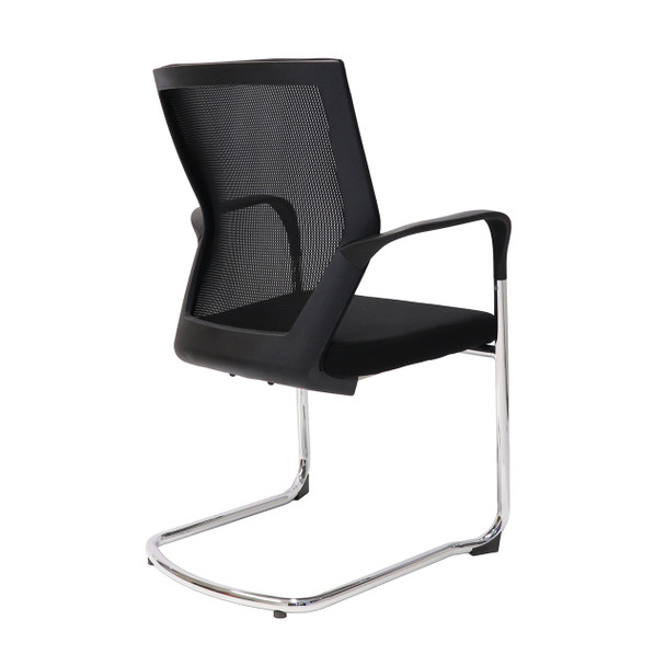 Rapidline WMCC Black Mesh Back Visitor Chair with Arms