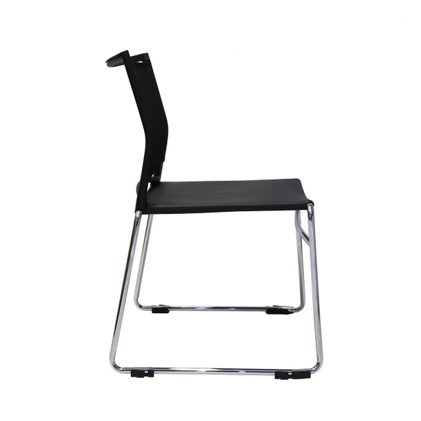 Rapidline PMV Mesh Back Visitor Chair Black Stackable