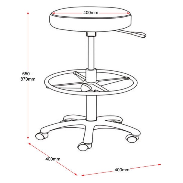 Rapidline #DS COUNTER Data Stool Drafting/Counter Height Black PU - rapidline drafting chair, rapidline office chairs, rapidline ergonomic chair | It's A Mega Thing