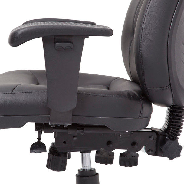 Rapidline PU300 High Back Black PU Leather Commercial Grade Chair