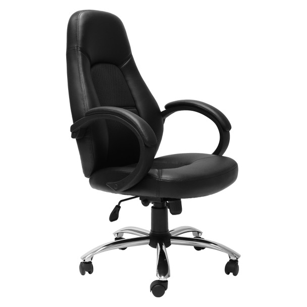 Rapidline CL410 High Back Executive Commercial Grade Chair Black PU