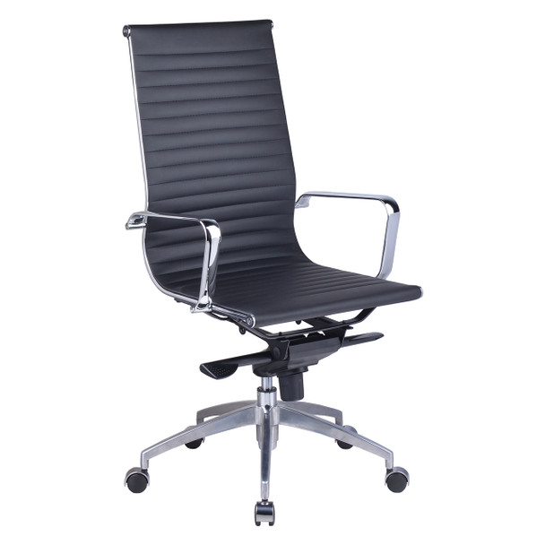 Rapidline PU605H High Back Executive Chair Black PU