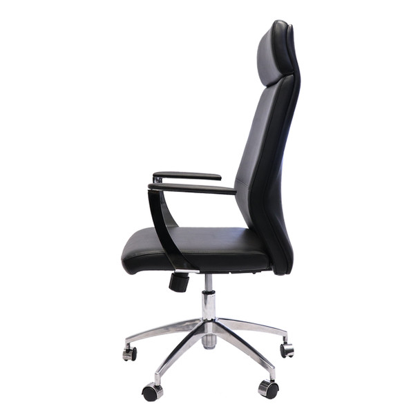 Rapidline CL3000H Black PU High Back Slimline Executive Chair