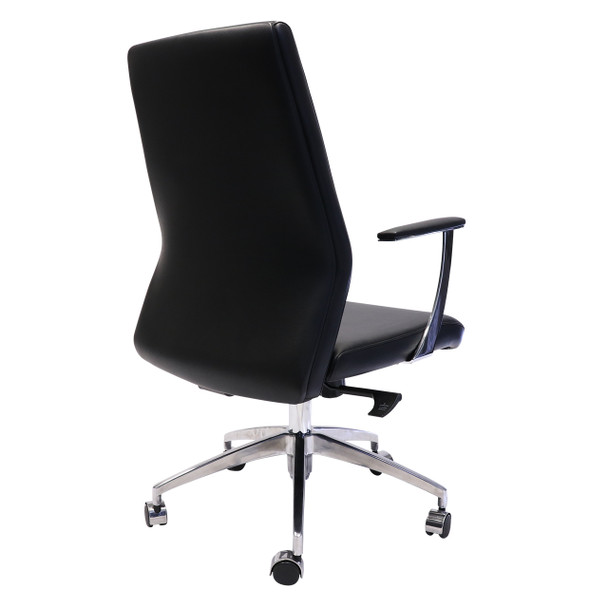 Rapidline CL3000M Slimline Executive Medium Back Chair Black PU