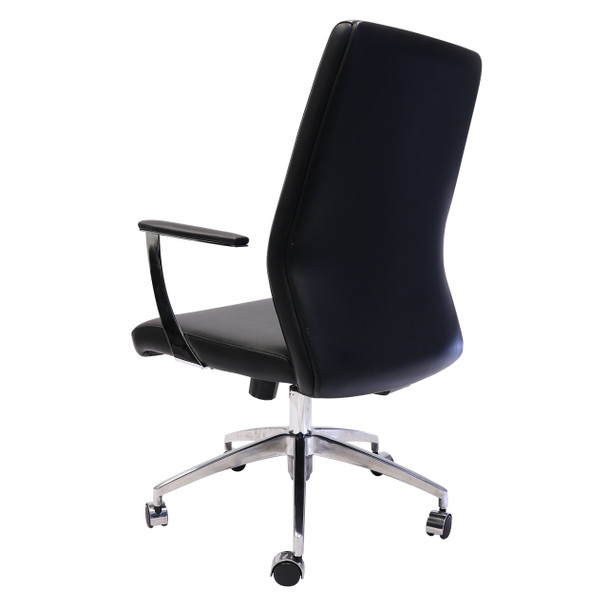 Rapidline CL3000M Slimline Chair Medium Back Executive Black PU