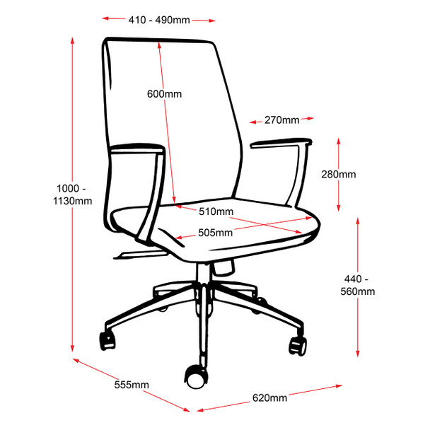 Rapidline #CL3000M Medium Back Slimline Executive Chair Black PU - Rapidline office supplies, Rapidline office accessories, rapidline Furniture, rapidline industrial | It's A Mega Thing