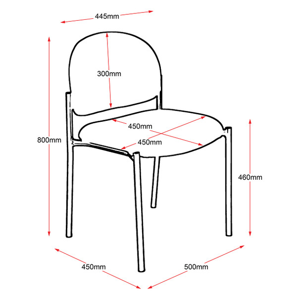 Rapidline Visitor Chair Black Fabric V100