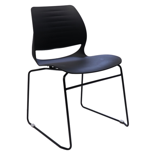 Rapidline Vivid Visitor Chair Sled Base Black