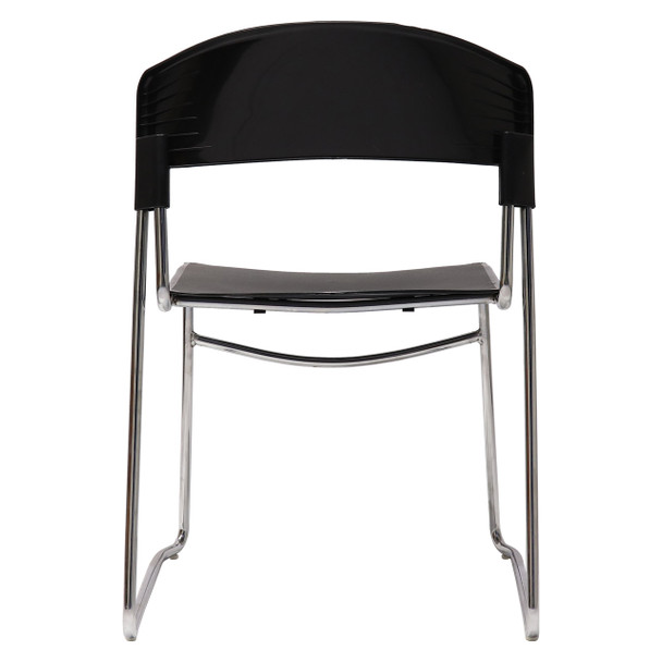 Rapidline Zola Black PVC Visitor Chair Sled Base