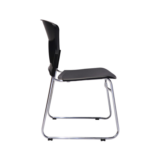 Rapidline Zing Sled Base Black PVC Visitor Chair