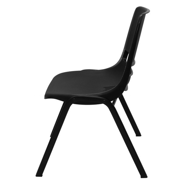 Rapidline P100 Visitor Chair Black Stackable Heavy Duty