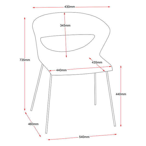 Rapidline Taurus Chair Indoor Hospitality Black