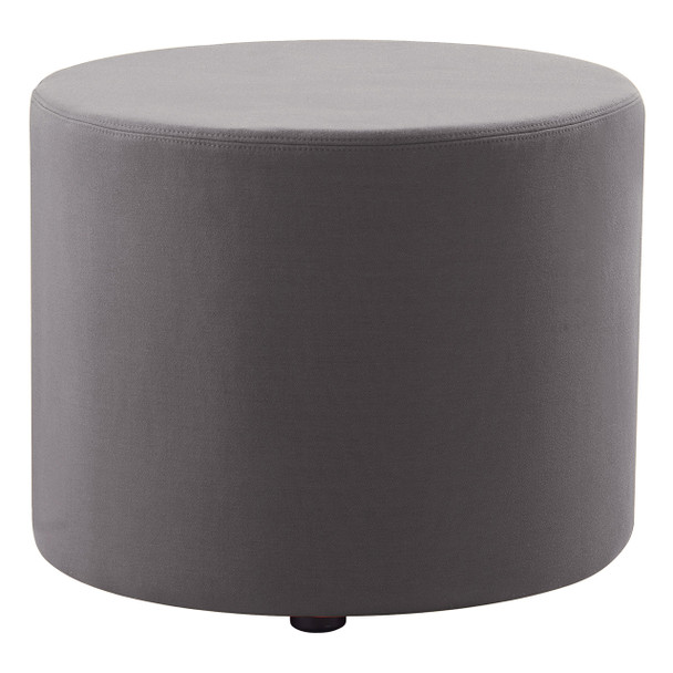 Rapidline Mars Round Ottoman Charcoal Fabric