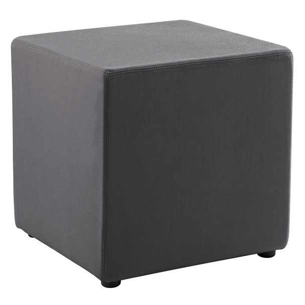 Rapidline Mars Square Ottoman Charcoal Fabric