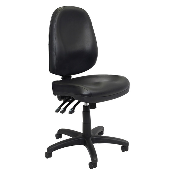 Rapidline PO500 Heavy Duty High Back Commercial Grade Chair Black PU