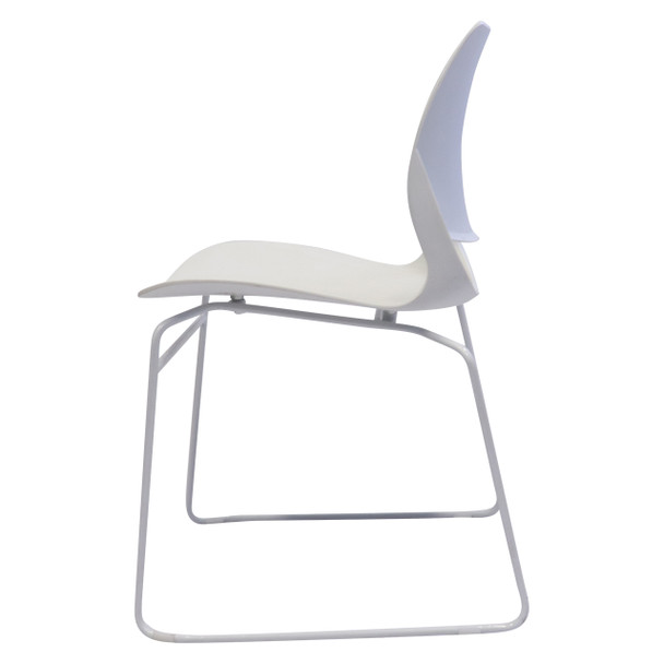 Rapidline Visitor Chair Sled Base White Vivid