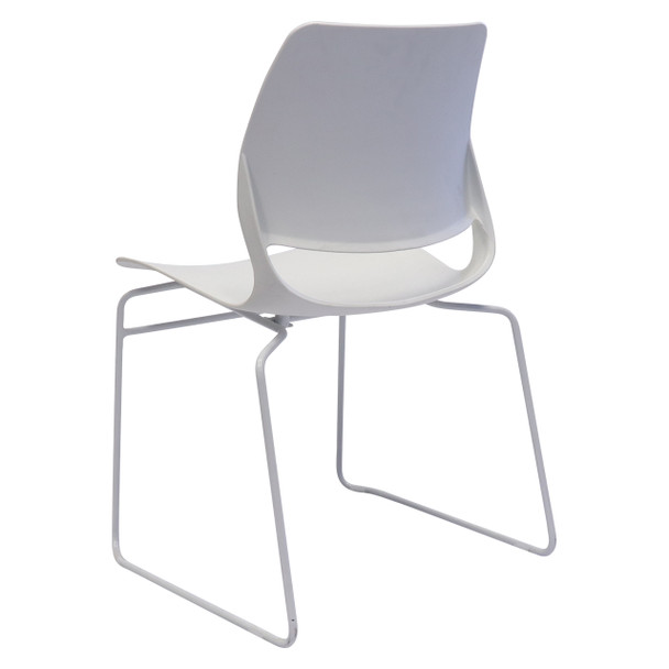 Rapidline Sled Base White Vivid Visitor Chair