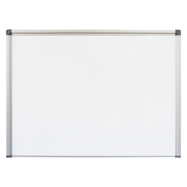 Rapidline Porcelain Magnetic Whiteboard 1500 x 15 x 900mm Aluminium Frame