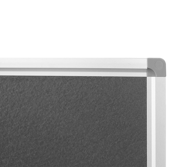 Rapidline Standard Pinboard Grey Upholstery 2400 x 15 x 1200mm